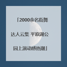 2000余名街舞达人云集 平原湖公园上演动感热潮
