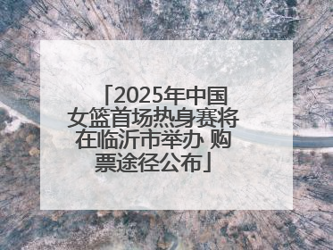 2025年中国女篮首场热身赛将在临沂市举办 购票途径公布
