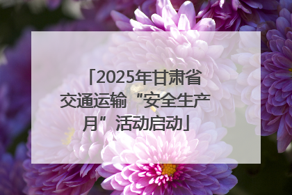 2025年甘肃省交通运输“安全生产月”活动启动