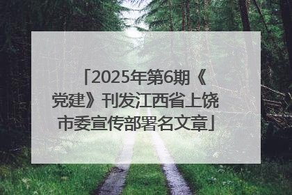 2025年第6期《党建》刊发江西省上饶市委宣传部署名文章