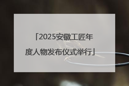 2025安徽工匠年度人物发布仪式举行