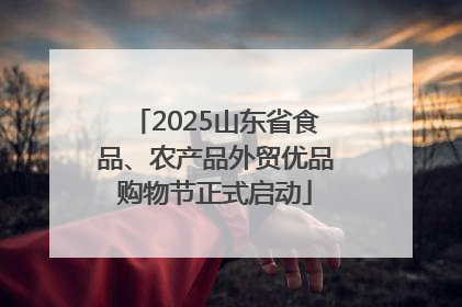 2025山东省食品、农产品外贸优品购物节正式启动