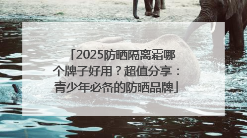 2025防晒隔离霜哪个牌子好用？超值分享：青少年必备的防晒品牌