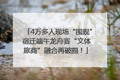 4万多人现场“围观” 宿迁端午龙舟赛“文体旅商”融合再破圈！