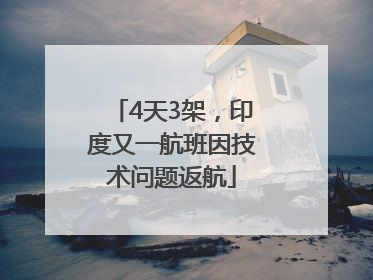 4天3架，印度又一航班因技术问题返航