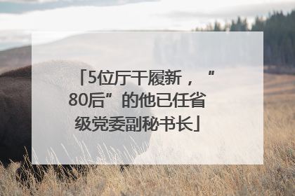 5位厅干履新，“80后”的他已任省级党委副秘书长